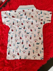 kids Summer Print Polo T-Shirt