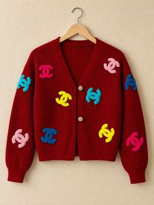 Chic Embroidered Knit Cardigan