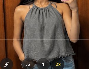 Stylish Grey Linen top