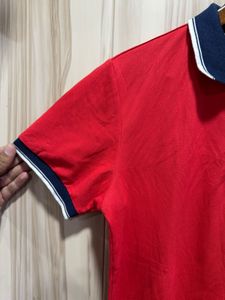 The North Face Red Short Sleeves Polo T-Shirt