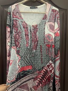 Abstract Print Long Sleeve Top