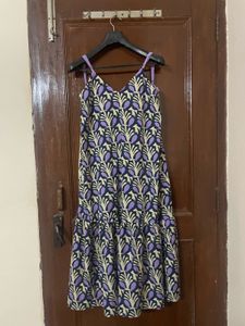 Flowy Printed Midi Dress