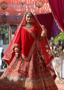 Stunning Red Bridal Lehenga