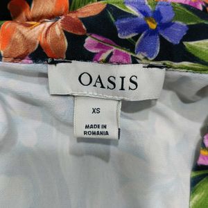 Oasis Slinky Floral Print Long Sleeve Mini