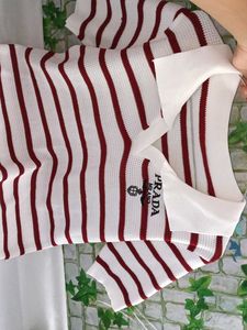 Prada Striped Polo Shirt