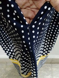 Chic Navy Polka Dot Dress
