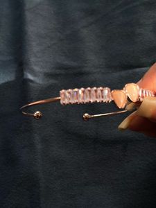 Rose Gold Cuff Bracelet with Gemstones