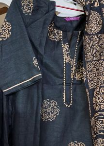 Stylish Libas Black And Golden Patch Work With Plazoo And Stunning Duppatta