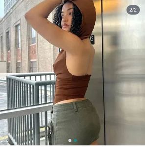Stylish Brown One-Shoulder Top