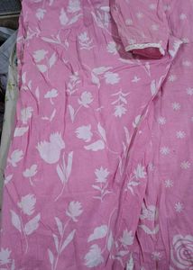 Charming Pink Floral Kurta Set with Dupatta