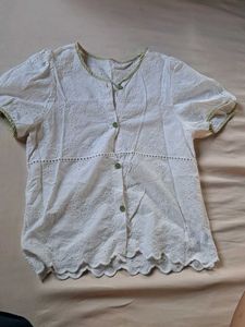 White Eyelet Blouse