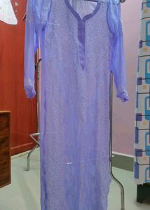 Lavender Chikankari Kurti