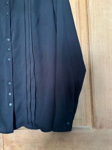 Elegant Black Button-Down Blouse