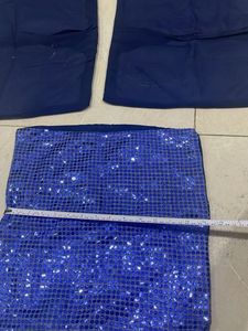 Sparkling Royal Blue Sequin Pillow Cover