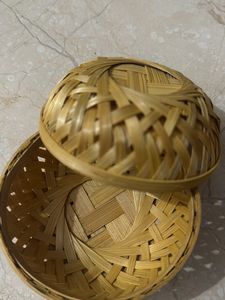 Handmade Bamboo basket - 4 Inch (1 piece).)