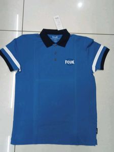 FCUK Blue Polo T-Shirt