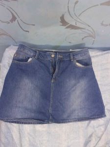 H&M Blue Denim Mini Skirt