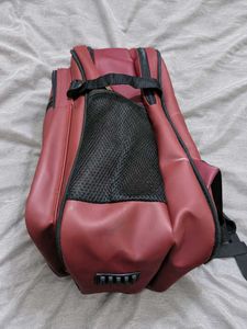 Ana Bags Burgundy PU Leather Backpack