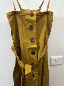 Mustard Button-Down Sundress