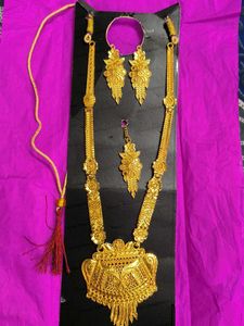 Gold Plated Necklace Set 3 In 1