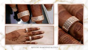 Sparkling Rose Gold CZ Ring Set