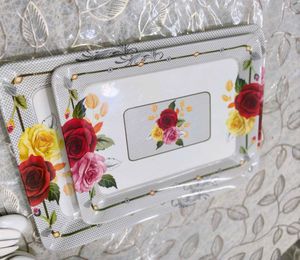 Combo of Floral Serving Platter Set