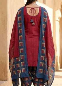 pure cotton Kurta full patiyala with Dupatta