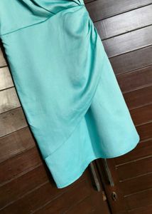 Vero Moda Elegant One-Shoulder Teal Dress