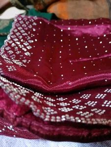 Elegant stone work Saree