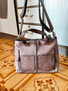 Stylish Faux Leather Satchel Bag