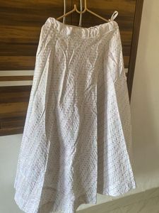 White Embroidered Skirt