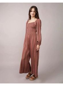AE Puff Sleeve Smocked Jumpsui