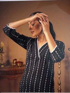Black Striped Kurta (without pants)