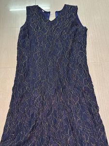 Charming Navy Lace Dress