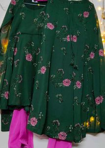 Full sleeves kurti with flared sharara
