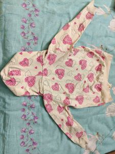 Cute Heart Print Hoodie