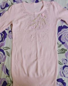 Pink Embellished Sweater