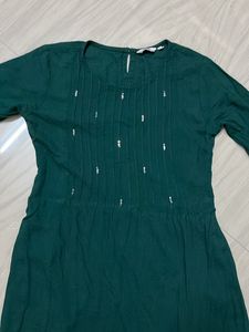 Emerald Green Midi Dress