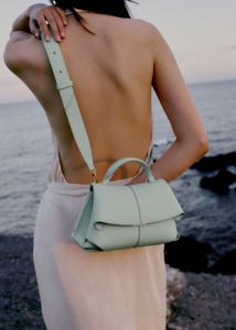 POLENE Chic Teal Handbag