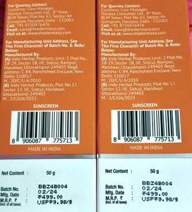 Pack of 2 The Derma Co 1% Hyaluronic Sunscreen Oil
