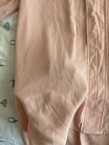 Elegant Peach V-Neck Blouse