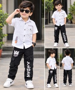Babyboy White Shirt and Black Jeans Combo
