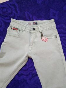Stylish Light Green Denim Jeans