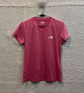 The North Face Pink V-Neck T-Shirt