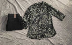 Chic Top &amp; Black Jeans Set