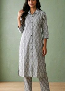 Grey Ethnic Kurta Set
