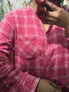 Dnmx Pink Cotton Shirt Large Size