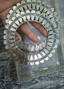 Oxidized Silver Statement Bangle
