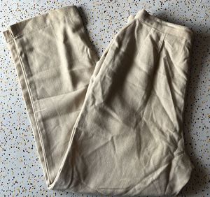 Beige Pleated Trousers