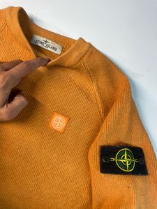 Stone Island Orange Knit Sweater